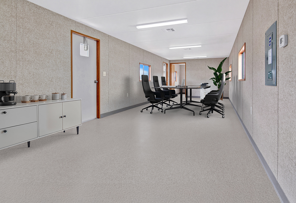 Interior of a Mobile Office Trailer that is ready to work